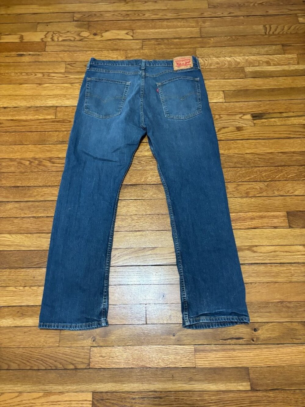 Levi's Mens 513 Slim Straight Jeans Size 36x30 Blue Stretch Cotton Denim - Picture 7 of 7